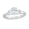 Thumbnail Image 1 of Vera Wang Love Collection 1 CT. T.W. Oval Diamond Tri-Sides Engagement Ring in 14K White Gold