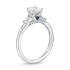 Thumbnail Image 2 of Vera Wang Love Collection 1 CT. T.W. Oval Diamond Tri-Sides Engagement Ring in 14K White Gold