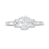 Thumbnail Image 3 of Vera Wang Love Collection 1 CT. T.W. Oval Diamond Tri-Sides Engagement Ring in 14K White Gold