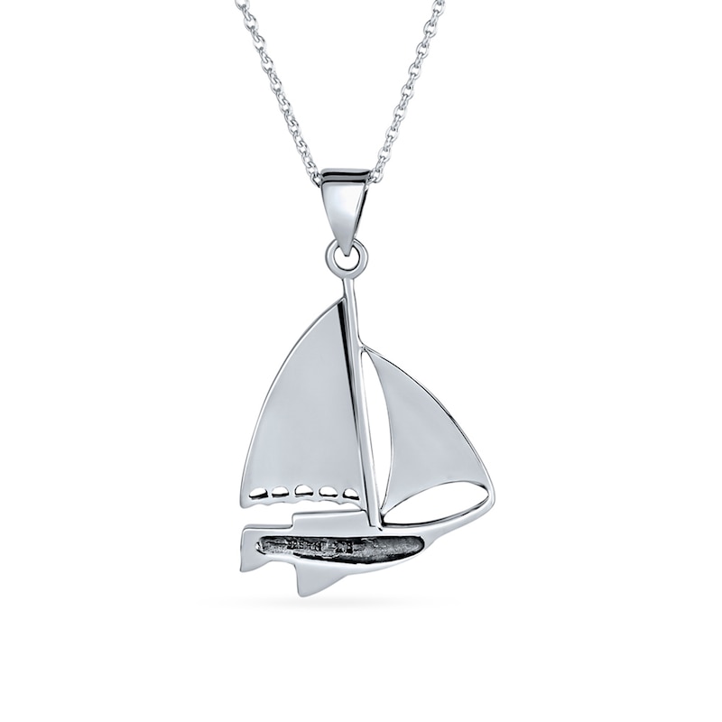Main Image 2 of Sailboat Pendant in Sterling Silver