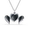 Thumbnail Image 2 of Oxidized Angel Wings Heart Locket in Sterling Silver