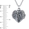 Thumbnail Image 4 of Oxidized Angel Wings Heart Locket in Sterling Silver