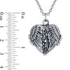 Thumbnail Image 3 of Oxidized Angel Wings Heart Locket in Sterling Silver