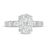 Thumbnail Image 4 of 1-1/2 CT. T.W. Composite Oval Diamond Engagement Ring in 14K White Gold