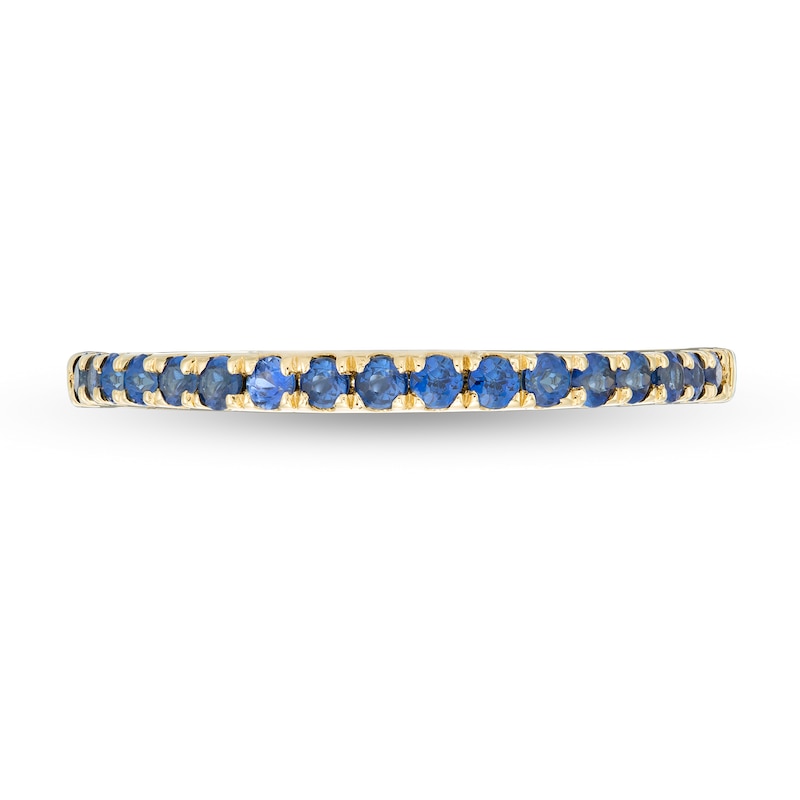 Main Image 4 of Blue Sapphire Petite Stackable Band in 10K Gold