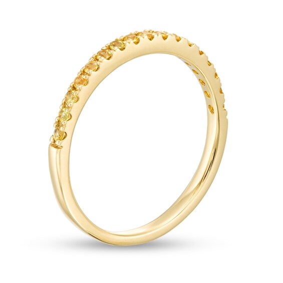 Yellow Sapphire Petite Stackable Band in 10K Gold
