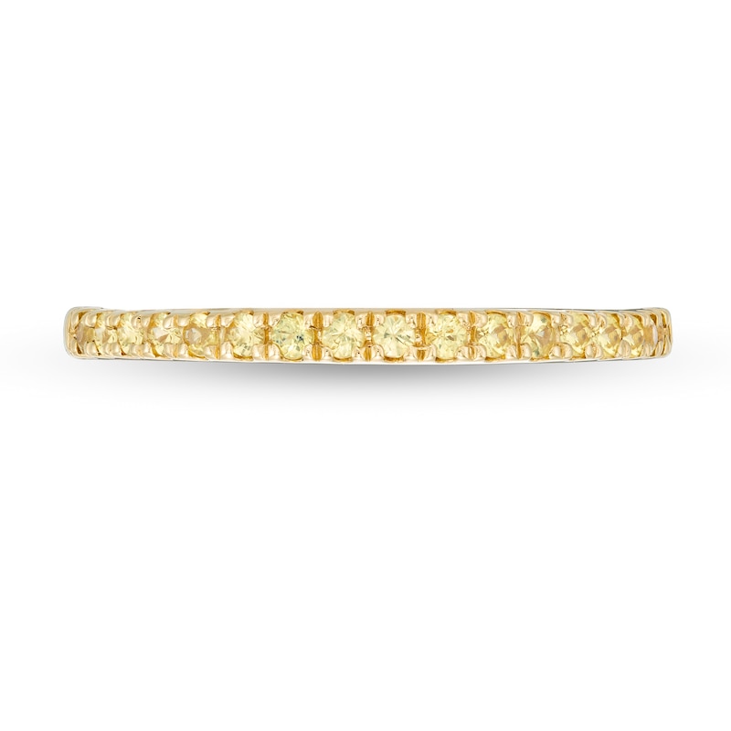 Yellow Sapphire Petite Stackable Band in 10K Gold