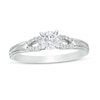 Thumbnail Image 1 of 1/2 CT. TW. Diamond Open Loop Shank Engagement Ring in 14K White Gold (I/I2)