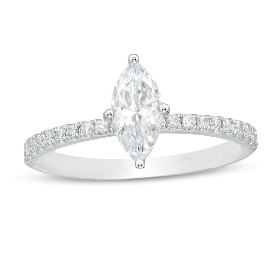 1 CT. T.w. Marquise Diamond Engagement Ring in 14K White Gold (I/I1)