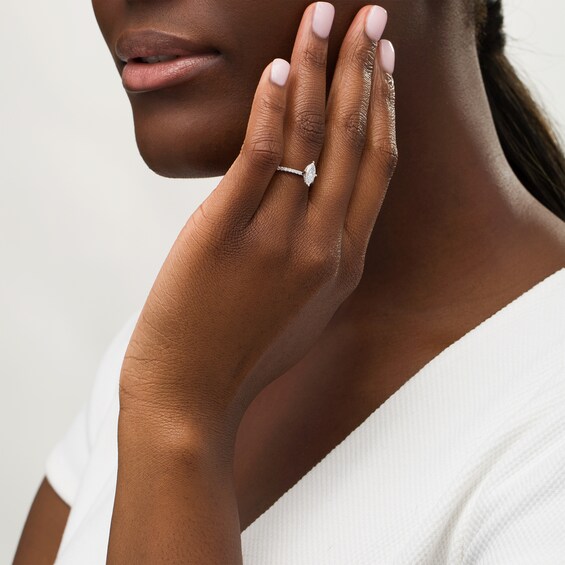 1 CT. T.w. Marquise Diamond Engagement Ring in 14K White Gold (I/I1)