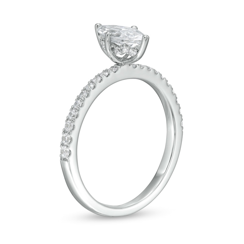 Main Image 3 of 1 CT. T.W. Marquise Diamond Engagement Ring in 14K White Gold (I/I1)