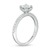 Thumbnail Image 2 of 1 CT. T.W. Princess-Cut Diamond Cushion Frame Engagement Ring in 14K White Gold (I/I2)