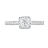 Thumbnail Image 4 of 1 CT. T.W. Princess-Cut Diamond Cushion Frame Engagement Ring in 14K White Gold (I/I2)