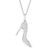 Thumbnail Image 1 of Marilyn Monroe™ Collection 1/5 CT. T.W. Diamond Shoe Pendant in Sterling Silver
