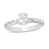 Thumbnail Image 1 of 3/4 CT. T.W. Certified Oval Diamond Cascading Shank Engagement Ring in 14K White Gold (I/I1)