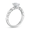 Thumbnail Image 2 of 3/4 CT. T.W. Certified Oval Diamond Cascading Shank Engagement Ring in 14K White Gold (I/I1)