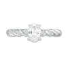 Thumbnail Image 4 of 3/4 CT. T.W. Certified Oval Diamond Cascading Shank Engagement Ring in 14K White Gold (I/I1)