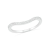 Thumbnail Image 7 of 7.0mm Lab-Created Blue and White Sapphire Geometric Pointed Split Shank Bridal Set in Sterling Silver