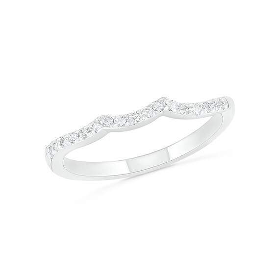 7.0mm Aquamarine and 3/8 CT. T.w. Diamond Bypass Leaf Shank Bridal Set in 10K White Gold