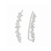 Thumbnail Image 2 of 1/2 CT. T.W. Diamond Scattered Crawler Earrings in 10K White Gold