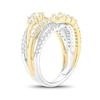 Thumbnail Image 2 of 1 CT. T.W. Diamond Multi-Row Crossover Split Shank Ring in 10K Two-Tone Gold