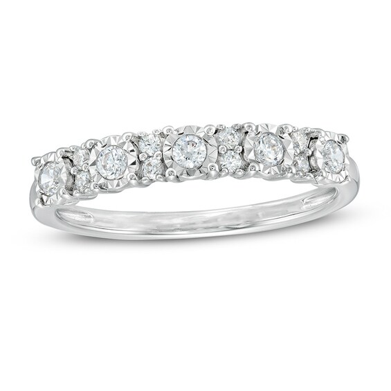 1/4 CT. T.w. Diamond Band in 10K White Gold