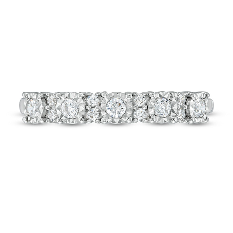 Main Image 4 of 1/4 CT. T.W. Diamond Band in 10K White Gold
