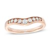 Thumbnail Image 1 of 1/4 CT. T.W. Diamond Vintage-Style Contour Wedding Band in 10K Rose Gold