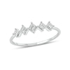 1/3 CT. T.W. Princess-Cut Tilted Five Stone Ring in 10K White Gold