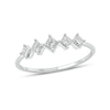Thumbnail Image 1 of 1/3 CT. T.W. Princess-Cut Tilted Five Stone Ring in 10K White Gold