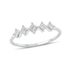 Thumbnail Image 0 of 1/3 CT. T.W. Princess-Cut Tilted Five Stone Ring in 10K White Gold