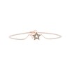 Thumbnail Image 1 of 1/8 CT. T.W. Enhanced Champagne Diamond Double Star Anklet in Sterling Silver with 14K Rose Gold Plate - 10"