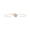 Thumbnail Image 0 of 1/8 CT. T.W. Enhanced Champagne Diamond Double Star Anklet in Sterling Silver with 14K Rose Gold Plate - 10"