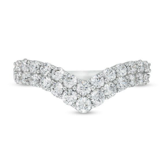 1 CT. T.w. Diamond Double Chevron Anniversary Band in 14K White Gold