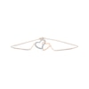 Thumbnail Image 1 of Diamond Accent Interlocking Hearts Anklet in Sterling Silver with 14K Rose Gold Plate - 10"
