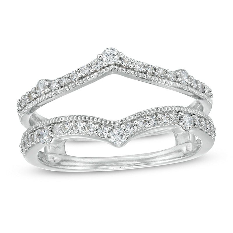 Main Image 1 of 3/8 CT. T.W. Diamond Vintage-Style Enhancer in 14K White Gold