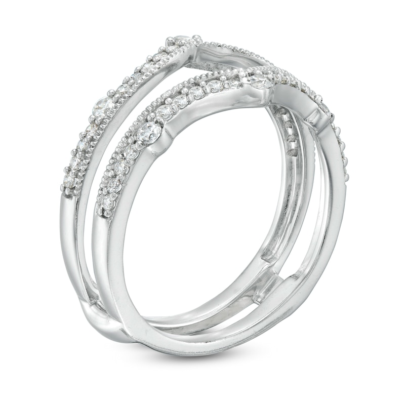 Main Image 2 of 3/8 CT. T.W. Diamond Vintage-Style Enhancer in 14K White Gold