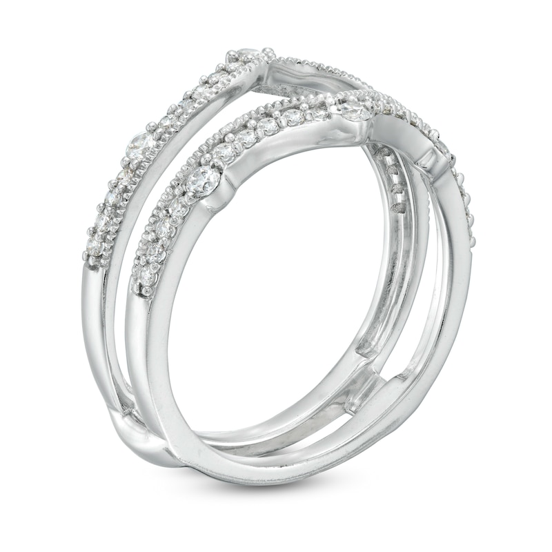 3/8 CT. T.W. Diamond Vintage-Style Enhancer in 14K White Gold