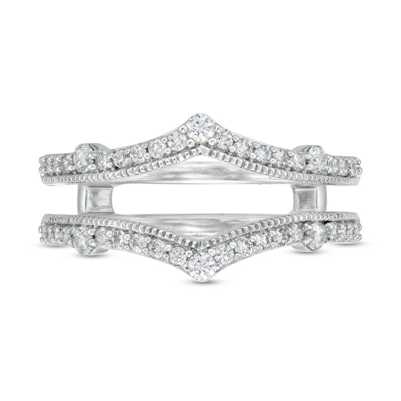 Main Image 3 of 3/8 CT. T.W. Diamond Vintage-Style Enhancer in 14K White Gold