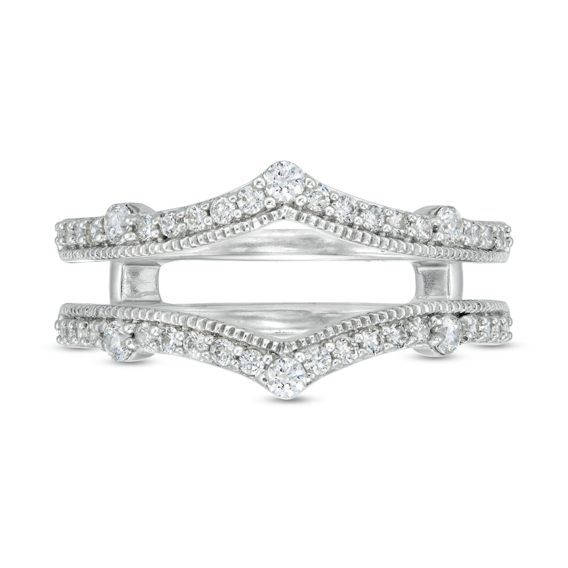 3/8 CT. T.W. Diamond Vintage-Style Enhancer in 14K White Gold