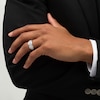 Thumbnail Image 1 of Men's 2 CT. T.W. Diamond Raised Double Row Anniversary Band in 10K White Gold