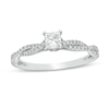 Thumbnail Image 1 of 1/2 CT. T.W. Princess-Cut Diamond Twist Shank Engagement Ring in 14K White Gold (I/I2)