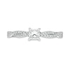 Thumbnail Image 4 of 1/2 CT. T.W. Princess-Cut Diamond Twist Shank Engagement Ring in 14K White Gold (I/I2)