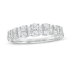5/8 CT. T.W. Baguette and Round Diamond Band in 14K White Gold
