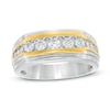 Thumbnail Image 1 of 3/4 CT. T.W. Diamond Wedding Band in 10K Two-Tone Gold