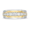 Thumbnail Image 4 of 3/4 CT. T.W. Diamond Wedding Band in 10K Two-Tone Gold