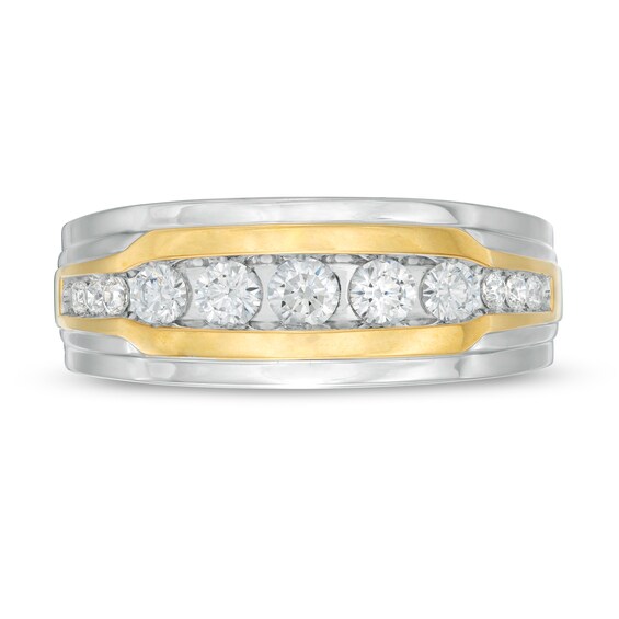 3/4 CT. T.w. Diamond Wedding Band in 10K Two-Tone Gold