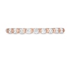 1/4 CT. T.W. Diamond and Alternating Sideways Hearts Stackable Band in 10K Rose Gold