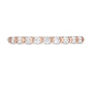 Thumbnail Image 4 of 1/4 CT. T.W. Diamond and Alternating Sideways Hearts Stackable Band in 10K Rose Gold