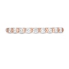 Thumbnail Image 3 of 1/4 CT. T.W. Diamond and Alternating Sideways Hearts Stackable Band in 10K Rose Gold